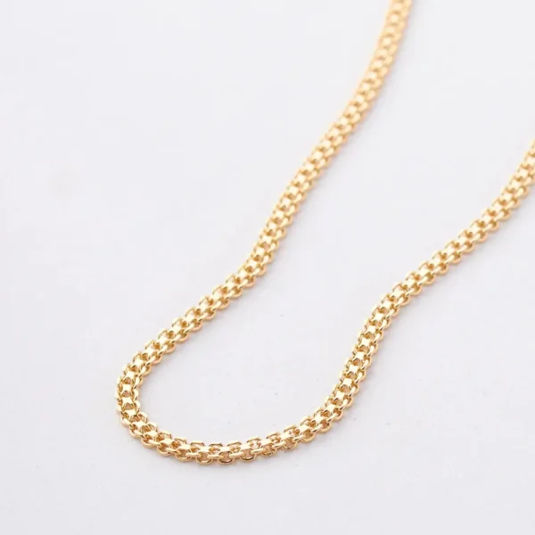 Cadena de oro laminado 18k tejido chino para mujer
