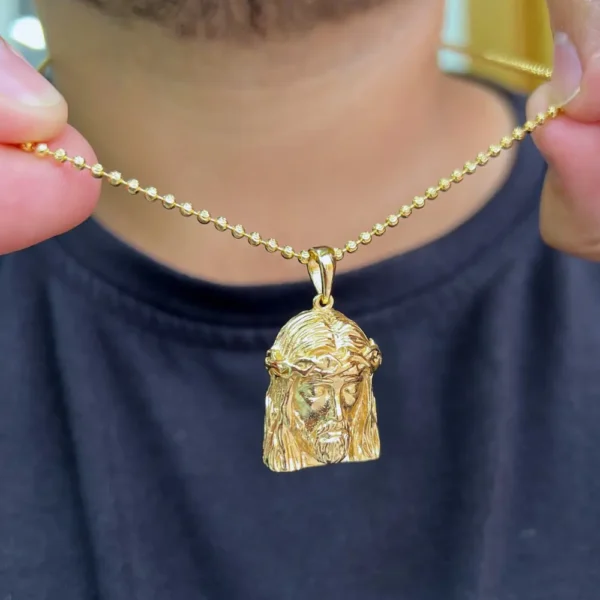 Dije Rostro de Jesús en Oro Laminado 18K