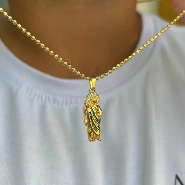 Dije San Judas Tadeo en Oro Laminado 18K