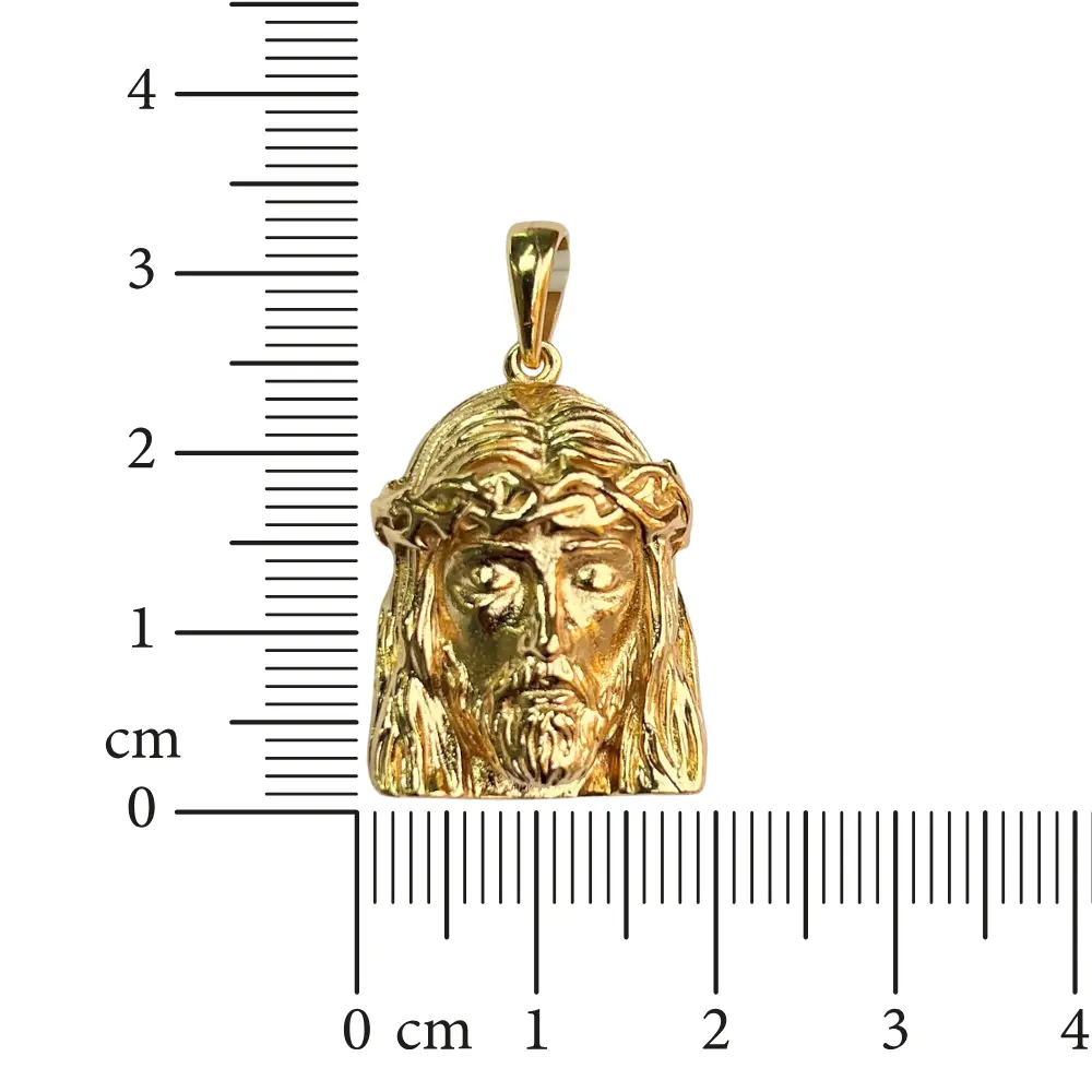 Dije Rostro de Jesús de 3,2 cm de largo y 2 cm de ancho