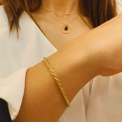 Pulseras en oro laminado